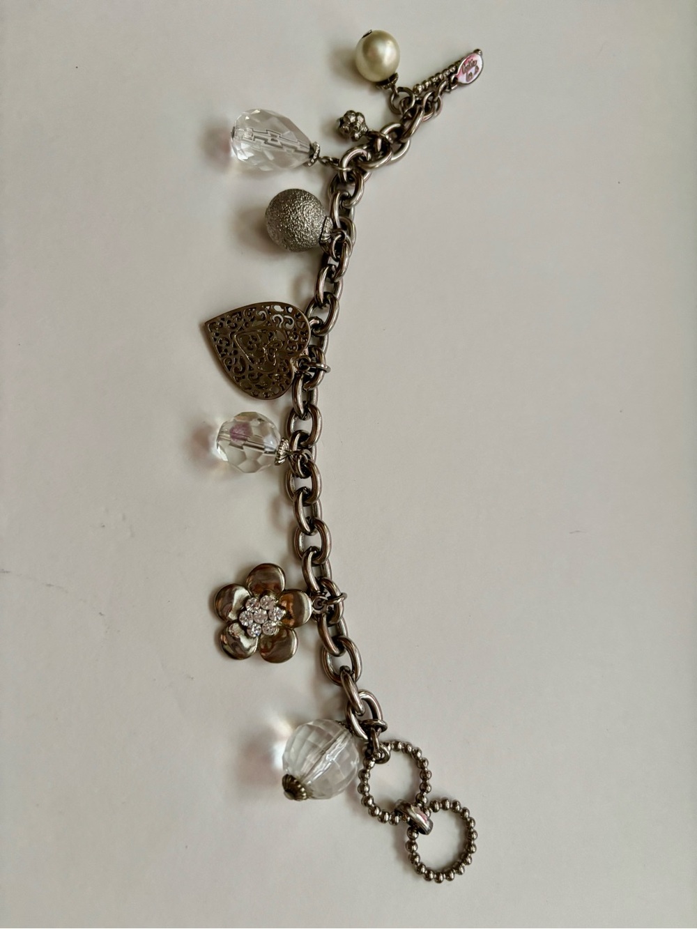 Vintage estate sale charm bracelet 7.5 inches.